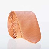 Turuncu Slim Fit Düz Renk Dokuma Kravat / DDK-54