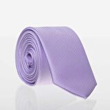 Lila Slim Fit Düz Renk Dokuma Kravat / DDK-17