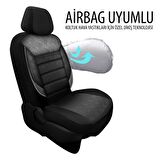 NiCe Shop Renault R19 Uyumlu Koltuk Kılıfı Scorpion - Siyah