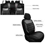 NiCe Shop Renault Megane 1 Uyumlu Koltuk Kılıfı Scorpion - Siyah