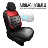 NiCe Shop Seat Leon 1999-2012 Uyumlu Koltuk Kılıfı Scorpion - Kırmızı