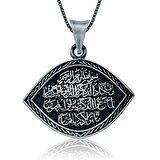 Gümüş Nazar Duası Bayan Kolye