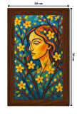SERAMİK ÜZERİNE AHŞAP ÇERÇEVELİ 30x50cm TABLO NO:123