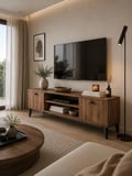 GaniHome Samba TV Konsolu Açık Ceviz Sunta İskelet