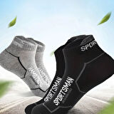 6 Çift Nefes Alabilen Ter Emici Koşu Futbol Fitness Antrenman için Erkek Kısa Spor Çorap