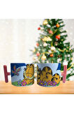 Garfield bahçede Porselen Fincan / Kupa -mug