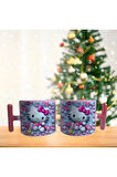 Hello Kitty ve kristaller Porselen Fincan / Kupa -mug