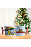 Garfield ve fareler porselen latte fincanı - mug