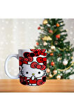 Hello Kitty - Kırmızı Elbiseli Porselen Kupa