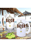 Bira damıtımı buzlu ya da buzsuz bira bardağı