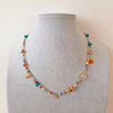 Gökkuşağı Zirkonyum Murano Özel Tasarım Kolye