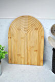 Bambu Gökkuşağı Sunum Tahtası Dalgalı Dekoratif Peynir Servis Tepsi- 32X24 cm