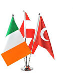 Krom Üçlü (3lü) Devlet Masa Bayrağı