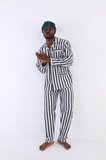Uzun Kol Çizgili Gaffur Erkek  Pijama Takım