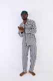 Uzun Kol Çizgili Gaffur Erkek  Pijama Takım