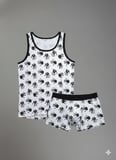 Erkek Desenli Tank Top Boxer Takım
