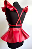 Deri Elbise Harness, Şık Mini Deri Elbise, Prenses Deri Elbise - Brf
