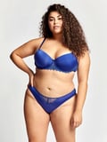 Garland Big Size Plunge Bra, Saks Mavi Konforlu Ve Şık Sütyen