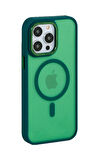 İphone 13 pro Max Blue Sky Magsafe Kılıf Kapak Koruma Yeşil