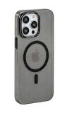 İphone 12 Pro Mika Simli Sky Magsafe Telefon Kılıfı Siyah