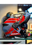 Gullwing Supertour Kırmızı (ECE22.06) Çeneden Açılır Kask - Dar Kalıp