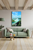 Dekoratif Duvar Tablosu Temperli Cam Tablo 36x23 cm