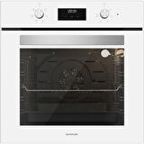 Silverline BO6502W02 - CS5335W01 Beyaz Cam Ankastre Set