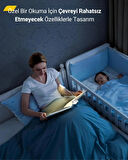 Glocusent Şarjlı LED Masa, Kitap Lambası Çalışma, Okuma, Tamirci Ergonomik Esnek Şarjlı Type C