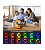 Smart Light Bluetooth Hoparlör 15W Kablosuz Hızlı Şarj LED Ambiance Gece Lambası