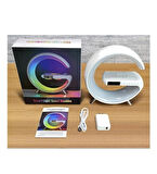 Smart Light Bluetooth Hoparlör 15W Kablosuz Hızlı Şarj LED Ambiance Gece Lambası