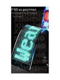Büyük Boy 64 Cm X12 Cm Led Matrix Panel Dijital Kayar Rgb Ekran Kumandalı Mobil Uygulamalı Araç Ofis Iş