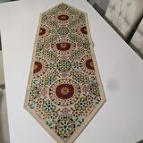 Goblen dokuma runner , çini desenli