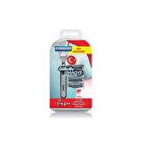 Gillette Mach 3 Turbo 5'li 3 Bıçaklı Tüm Cilt Tipleri İçin Manuel Tıraş Makinesi ve Yedeği