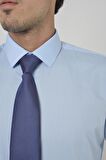  Mavi Klasik Yaka Slim Fit  Gömlek 