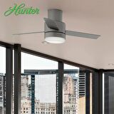 Hunter - Gilmour Mat Gümüş - 132 Cm. Aydınlatmalı Nemli Mekan Tavan Vantilatörü