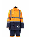 5+1 OXFORD PARKA- İÇİ ÇIKMALI KABAN TURUNCU-LACİVERT