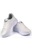 Kadın Beyaz Hafif Fileli Günlük Rahat Sneaker Spor Ayakkabı