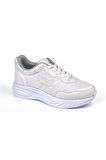 Kadın Beyaz Hafif Fileli Günlük Rahat Sneaker Spor Ayakkabı
