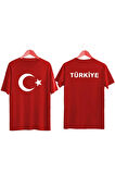 Türk Bayrağı Baskılı TÜRKİYE Yazılı Tişört Ayyıldızlı T-shirt