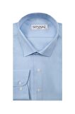 Süvari Slim Fit Açık Mavi Erkek Düz Gömlek