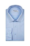 Süvari Slim Fit Armür Desenli Mavi Erkek Gömlek