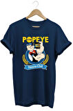 Temel Reis Popeye Gym Baskılı %100 Pamuk Basic T-shirt Normal Beden Tişört