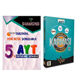 Liderler Karması AYT 3 + 1 ve Gür Yayınları AYT Dıamond 5 li Deneme Seti 2 Kitap