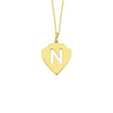 Harfli Madalyon Gümüş Kolye GMS1299