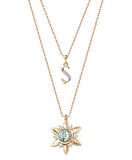 Harem Altın 100 Dilde Seni Seviyorum Harfli Çiçekli Rose Renk Gümüş Kolye GMS2064