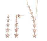 Takım Yıldızı İkili Rose Renk Gümüş Set GMS2095