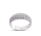 Mikro Beyaz Renk Gümüş Alyans  GMS211