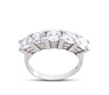 Harem Altın Pırlanta Montür Büyük Boy Beyaz Renk Beştaş Gümüş Yüzük GMS216