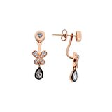 Kelebek Piercing Gümüş Küpe  GMS589