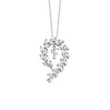 Çiçek Tacı Harfli Gümüş Kolye GMS887